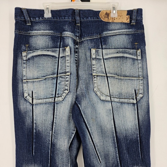 Vintage Raw‎ Blue Jeans Mens 40 x 34 Cargo Baggy Y2K Streetwear Blue Denim - Picture 7 of 16